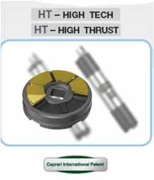 Coupling not exposed to wear HT Bearing: