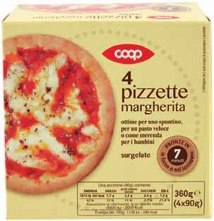 MARGHERITA COOP surgelate, 4 pezzi, 360 g