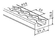 5000 mm Pin track recessed L. 5000 mm 5.75 55 5.75 25 41 1.80 40.10 66.50 12 4.