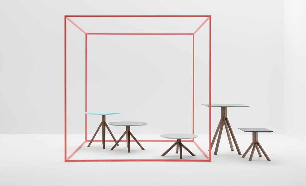 Una collezione di tavoli che offre soluzioni per tutte le funzioni di un ambiente, dal raffinato appeal estetico.