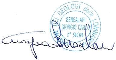 dott. geologo Giorgio Sensalari Ordine dei Geologi della Lombardia n 908 Via Fra Bartolomeo,4-20146 Milano cel 335 6480177 e-mail: giorgio.sensalari@gmail.com PEC: giorgio.sensalari@epap.