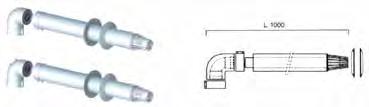 Coassiale KIT 1 01 Curva 68183 01 TERMINALE ASPIRAZIONE/SCARICO Ø 60/100 Alluminio estruso -