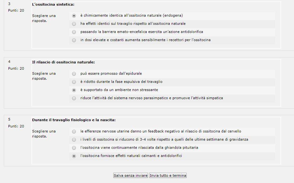 TEST DI VALUTAZIONE E necessario rispondere a tutte le domande (anche consultando i pdf disponibili) e poi inviare