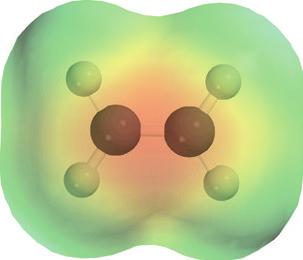 modello a spazio pieno dell'etene