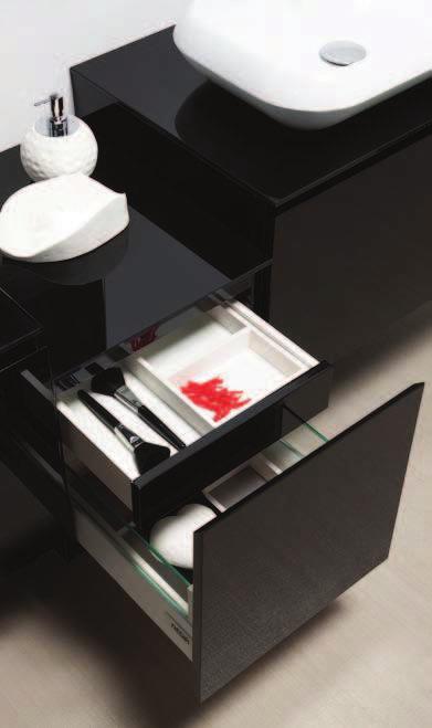 UNIT (FOR STANDING WASHBASIN) 1 BIG DRAWER AND 1 INTERNAL DRAWER (70 cm) + BASE UNIT 1 DRAWER AND 1 INTERNAL