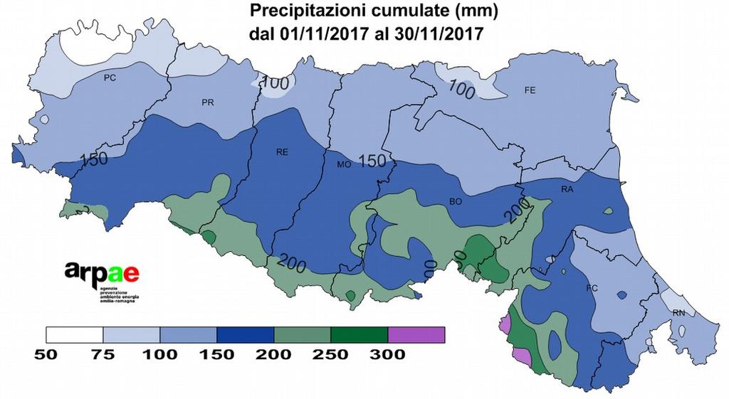 Evapotraspirazione: valori prossimi alla norma o lievemente superiori alle attese. Bilancio Idroclimatico: ovunque positivo.