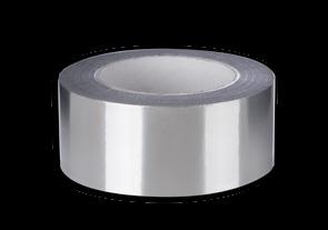GARANTISCE CONTINUITÀ ALLA BARRIERA VAPORE. Nastro adesivo di puro alluminio ad alta resistenza da 5 cm di altezza.