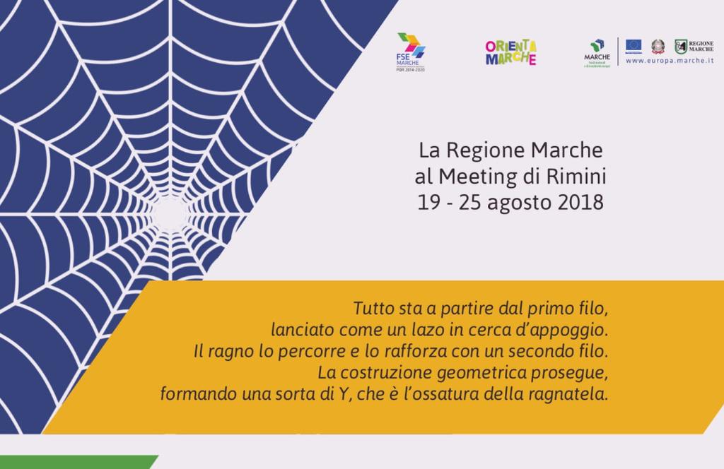 Meeting di Rimini agosto 2018 Presenza Regione Marche al