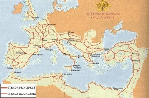 Le strade romane Con grandissima abilità ingegneristica i Romani costruirono una rete viaria (100.