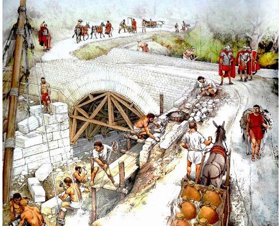 Ponti I ponti sono parte integrante del sistema viario romano; l arco e la