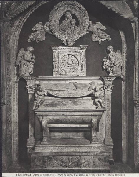 Monumento funebre - Sepolcro di Maria d'aragona - Antonio Rossellino, Benedetto da