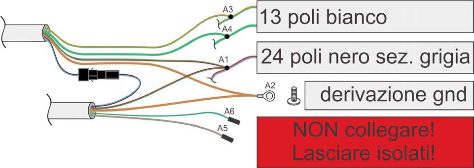 crimpatura tramite nastro isolante nero C) Crimpare lo splice tramite una pinza specifica 5.