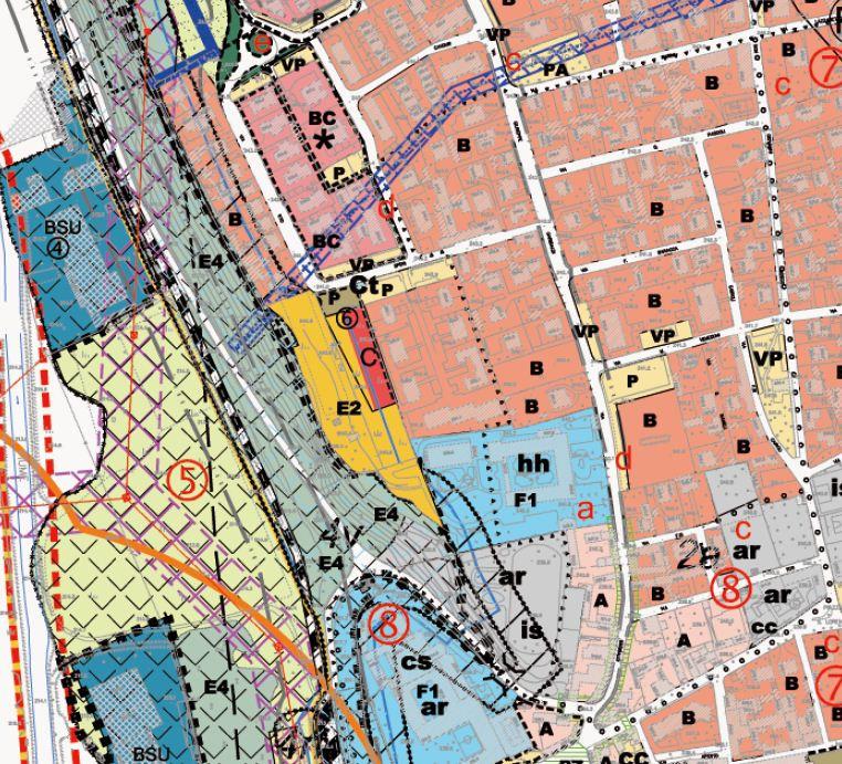 STRALCIO PGT o PRG E PTCP Piano Regolatore Generale, se ancora vigente Data di approvazione Descrizione delle previsioni che insistono sull area censita Stralcio delle mappe rilevanti