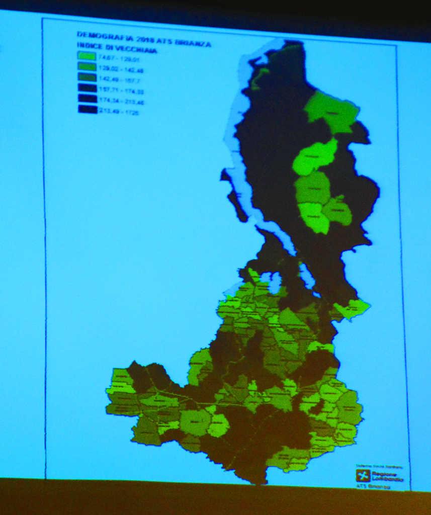 2 La mappa dell indice di vecchiaia in provincia di Lecco.