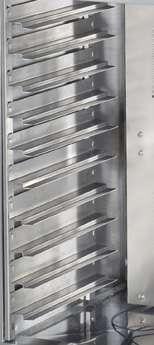 Inside and outside made of Stainless Steel. Refrigerazione ventilata con agitatore d aria.