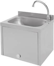 Hand basin with knee-control and through lever. Supplied with water faucet. LAVAMANI HAND BASINS COD.