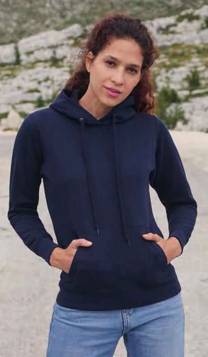 F62116 Premium Lady felpa jacket zip lunga 70% Cotone - % Poliestere - 280 gr/m 2 Modello sagomato taglio femminile Manica raglan - Tasche a marsupio Polsino e girovita