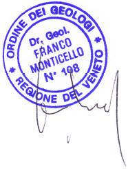 Studio di geologia dott. geol. Monticello Franco Via Palazzina 14 36030 Montecchio Precalcino Cel: 338-9588713 e-mail: geologomonticello@libero.