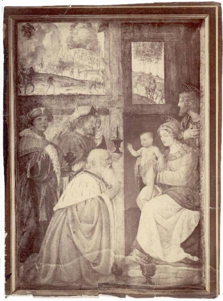 Dipinto murale - Adorazione dei Magi - Bernardino Luini - Paris - MusÃ e du Louvre Rossi, Giulio (attr.) Link risorsa: http://www.