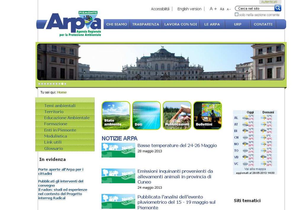 Amministrazione Comunale nel maggio e nel dicembre 2012. Le relazioni, oltre che presso l Amministrazione Comunale, sono disponibili sul sito web di Arpa Piemonte (www.arpa.
