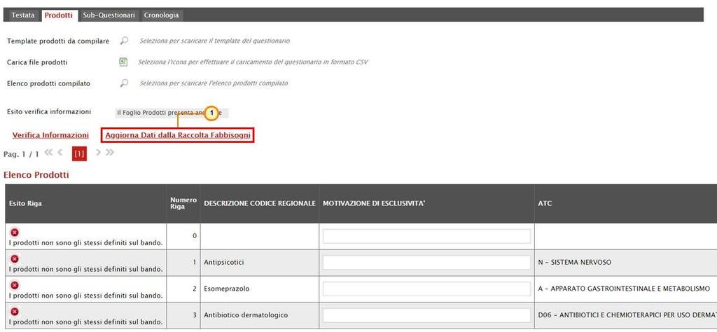 Nel caso siano state apportate modifiche al file.xlsx (es.