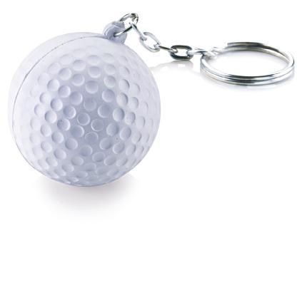 contenitore a forma di pallina da golf con moschettone per comodo