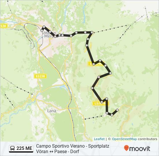 Direzione: Campo Sportivo Verano - Sportplatz Vöran Stazione Merano - Bhf Meran 23 fermate Campo Sportivo Verano - Sportplatz Vöran 72 Vöraner Straße - Via Verano, Verano - Obermathon 27 Vöraner