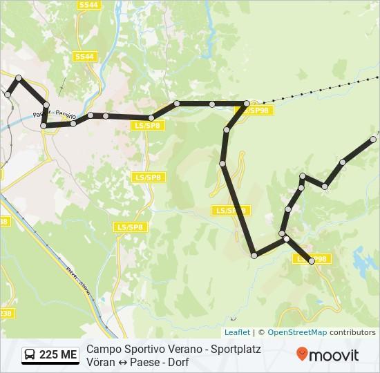 Direzione: Stazione Merano - Bhf Meran - Falzeben 24 fermate Stazione Merano - Bhf Meran 5 Piazza Stazione, Merano Ospedale - Krankenhaus 19 J. W.