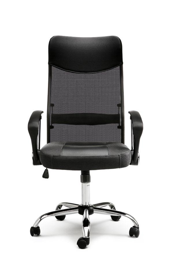 ZOE DIREZIONALI 48H RIVESTIMENTO / COVERING ecopelle nera - rete nera black eco leather - black mesh CARATTERISTICHE TECNICHE SEDILE sedile legno multistrato pressato. SCHIENALE struttura in acciaio.