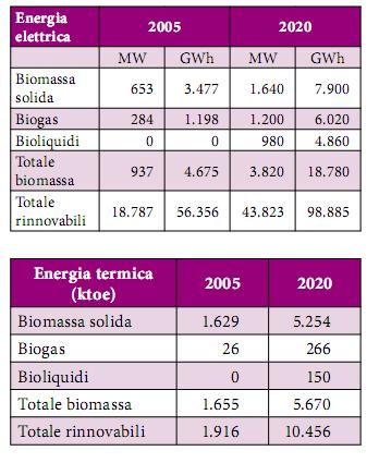 Il peso del settore biomasse nello scenario delle rinnovabili Nell ambito del PAN si è finalmente dato