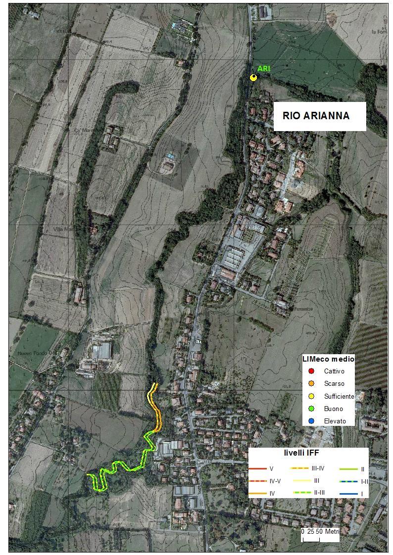 5 Considerazioni finali Figura 10: RIO ARIANNA - Quadro complessivo dei risultati del monitoraggio