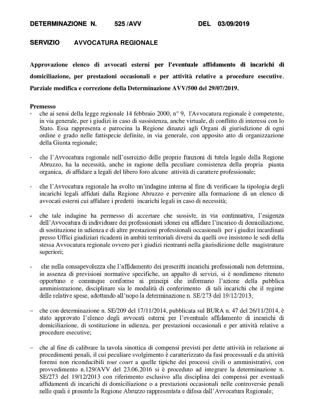Anno XLIX N. 37 Ordinario (18.09.2019) Bollettino Ufficiale della Regione Abruzzo Pag.