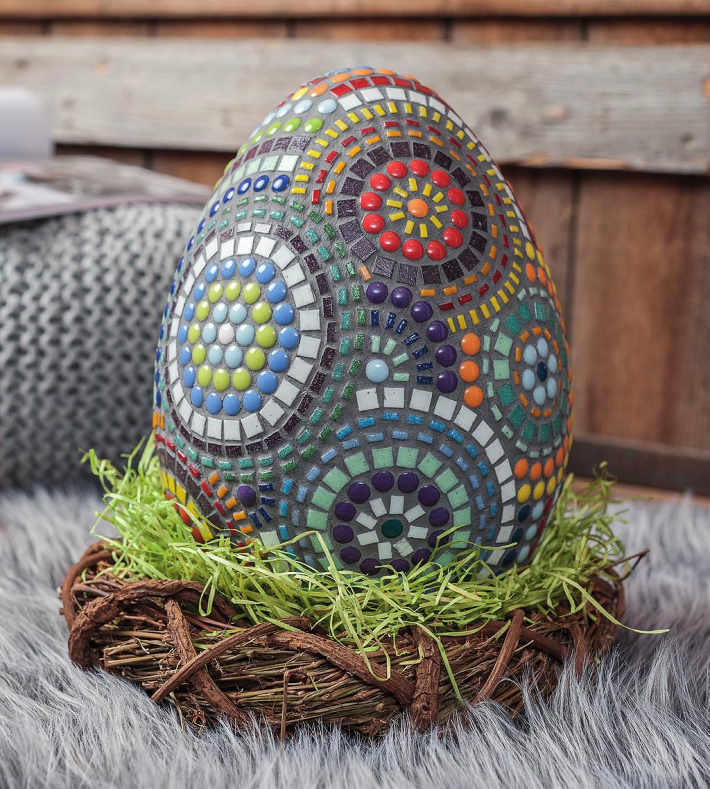 Uovo di Pasqua a mosaico Materiali utilizzati Codice articolo Quantità Uovo di polistirolo, interno vuoto, parti, ca.