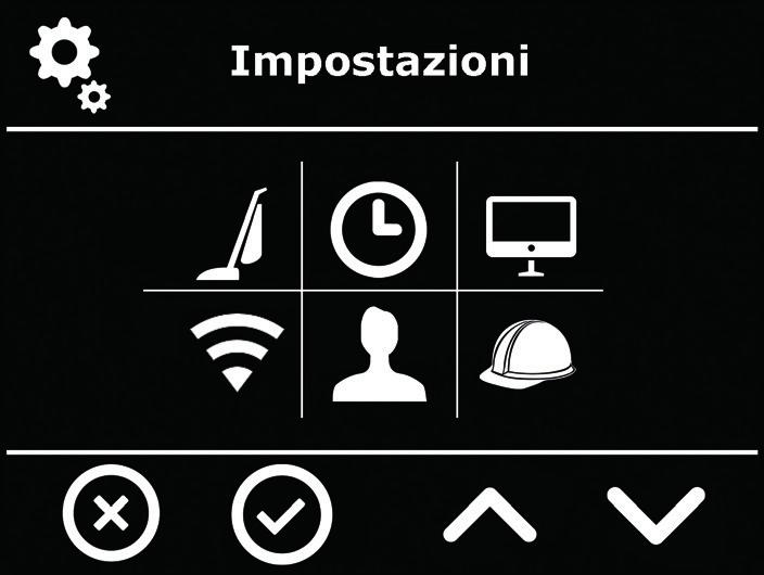 12. Pagina impostazioni Nella pagina impostazioni è possibile accedere, premendo