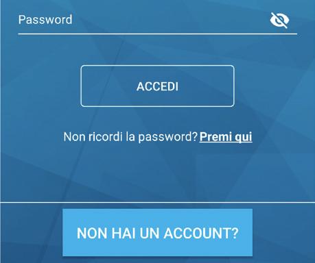 Nel momento in cui si avvia l APP è necessario inserire la propria email e una password per procedere al login. 16