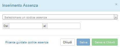 I tasti in alto, accanto al mese danno la possibilità di visualizzare le assenze del dipendente nel mese precedente o successivo.