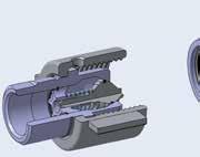 Aletta per facilitare l'accoppiamento/ disaccoppiamento. ilettatura heavy duty: Piano chiave per facilitare facilita accoppiamento/ l assemblaggio disaccoppiamento. sul raccordo.