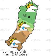 bollettino meteo per la provincia di Reggio-Emilia weather forecast for the Reggio-Emilia province Temp MAX 25 C 19 C Vento Wind 16km/h 31km/h Temp.