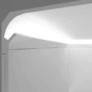 da incasso veletta stondata luce diffusa angolo soffitto cove lighting