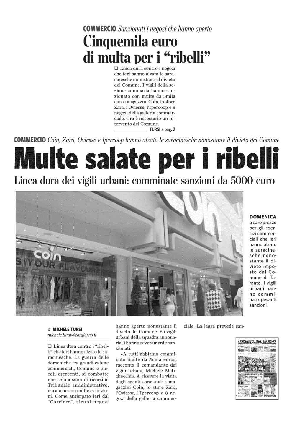 Quotidiano 30-MAG-2011 Diffusione: 15.000 Lettori: 75.
