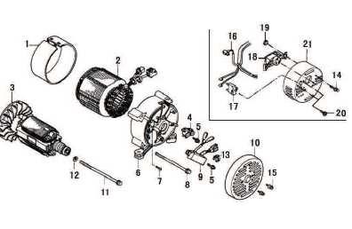 ROTORE e STATORE - ROTOR & STATOR 16 CODICE - CODE DESCRIZIONE - DESCRIPTION QT 1 LC E30121198000 COVER STATOR 1 2 LC 6600801950001 STATORE e ROTORE - ROTOR COMPL.