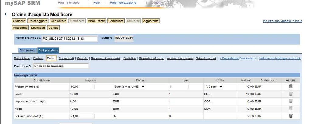 6) Inserire la percentuale dell IVA da applicare