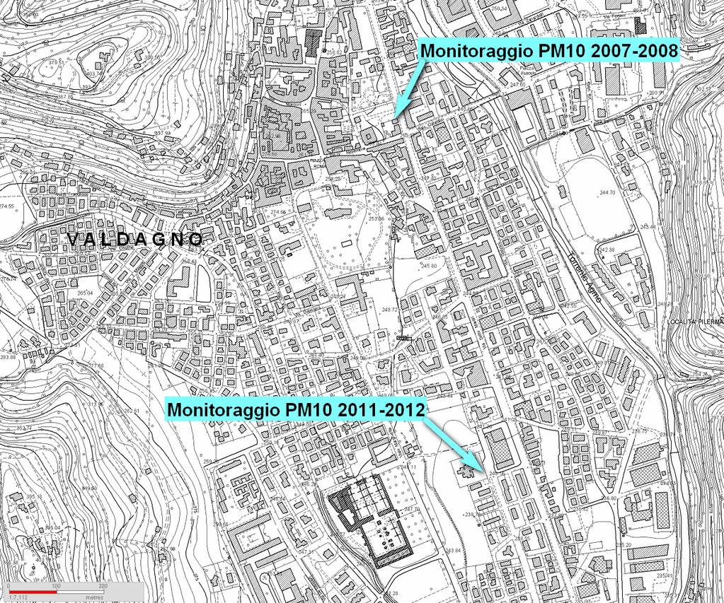 Il comune di Valdagno era già stato interessato, abbastanza recentemente, da un monitoraggio della concentrazione di PM10.