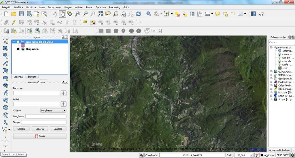 Software: QGIS: plugin MAP-STREAM Oppure