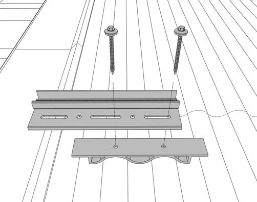 6.4 Montare gli adattatori (montaggio verticale) Lavori sul tetto Durante i lavori sul tetto potrebbero precipitare parti o persone.