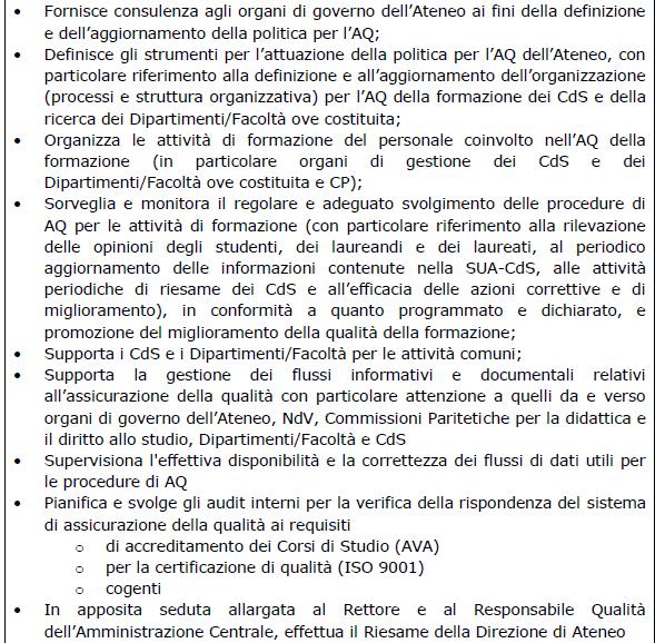 COMPITI DEL PQA