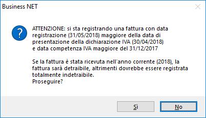 d) Data fattura compresa tra il 01/01/2017 ed il 31/12/2017 Data di ricevimento (con Pec o Raccomandata) inferiore o uguale al 31/12/17 - Data registrazione superiore al 30/04/2018 (e in ogni caso