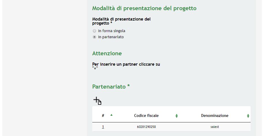 Compilare il sotto modulo e cliccare su principale.