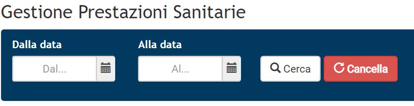 visualizzazione delle Prestazioni Sanitarie presenti nel sistema SIMI.