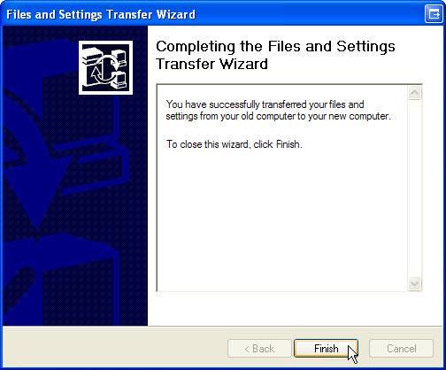 Viene visualizzata la schermata "Completamento del Trasferimento Guidato File e Impostazioni". Fare clic su Fine. Passo 5 Individuare e aprire la cartella "Da trasferire" che si trova sul desktop.
